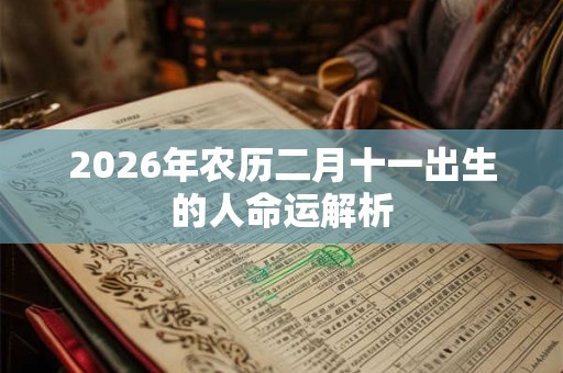 2026年农历二月十一出生的人命运解析