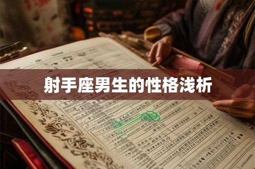 射手座男生的性格浅析