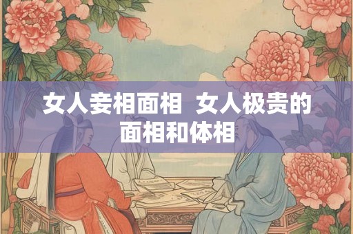 女人妾相面相  女人极贵的面相和体相