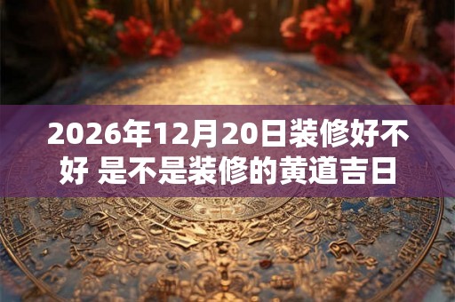 2026年12月20日装修好不好 是不是装修的黄道吉日