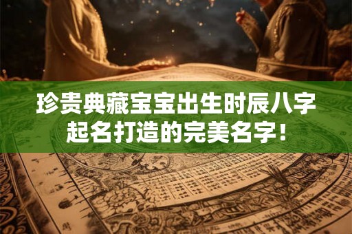 珍贵典藏宝宝出生时辰八字起名打造的完美名字！