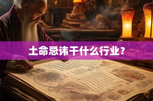 土命忌讳干什么行业？