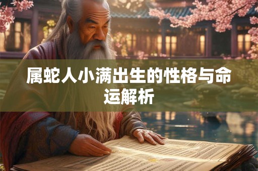 属蛇人小满出生的性格与命运解析