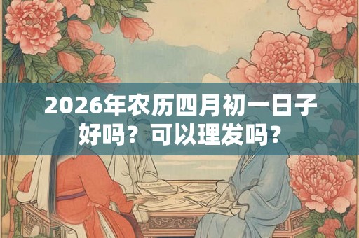 2026年农历四月初一日子好吗?可以理发吗? 2026年农历四月初一日子好吗?可以理发吗?