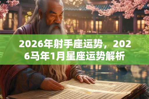 2026年射手座运势,2026马年1月星座运势解析 2026年射手座运势,2026马年1月星座运势解析