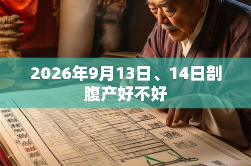 2026年9月13日、14日剖腹产好不好