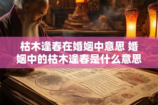 枯木逢春在婚姻中意思 婚姻中的枯木逢春是什么意思 枯木逢春在婚姻中意思 婚姻中的枯木逢春是什么意思