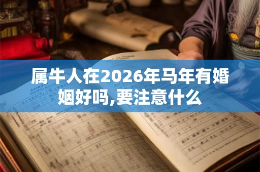 属牛人在2026年马年有婚姻好吗,要注意什么