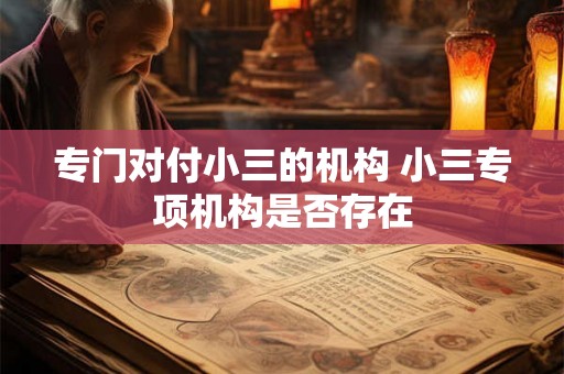 专门对付小三的机构 小三专项机构是否存在 专门对付小三的机构 小三专项机构是否存在