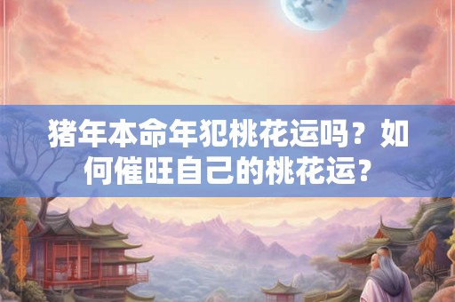 猪年本命年犯桃花运吗？如何催旺自己的桃花运？