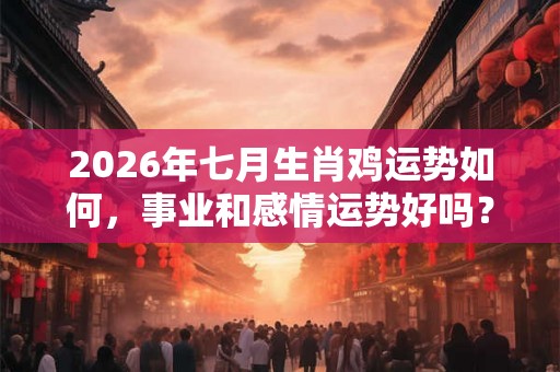 2026年七月生肖鸡运势如何，事业和感情运势好吗？