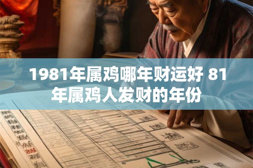 1981年属鸡哪年财运好 81年属鸡人发财的年份