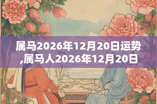 属马2026年12月20日运势,属马人2026年12月20日财运,生肖马2026年12月20日运势