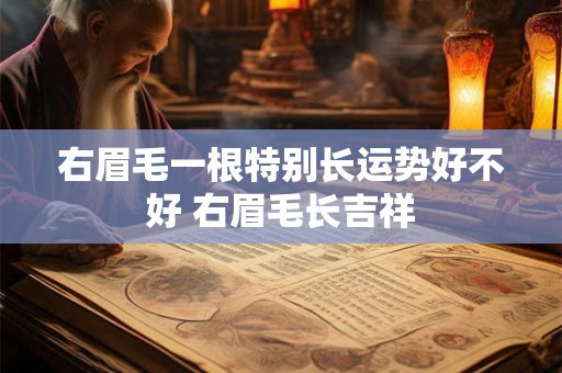 右眉毛一根特别长运势好不好 右眉毛长吉祥