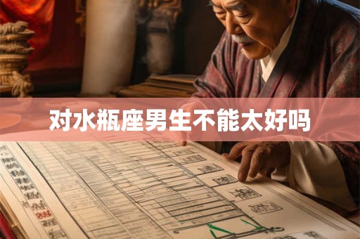 对水瓶座男生不能太好吗 对水瓶座男生不能太好吗