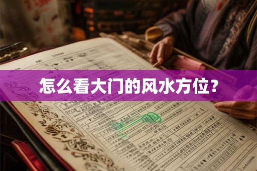 怎么看大门的风水方位? 怎么看大门的风水方位?