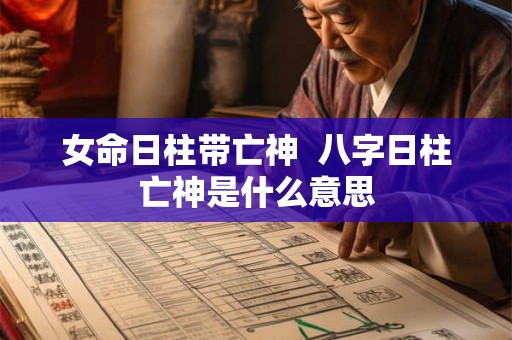女命日柱带亡神  八字日柱亡神是什么意思