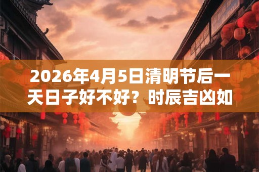 2026年4月5日清明节后一天日子好不好？时辰吉凶如何？
