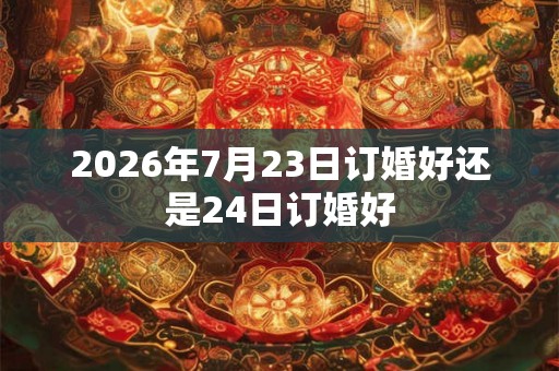 2026年7月23日订婚好还是24日订婚好