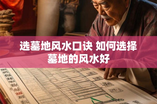 选墓地风水口诀 如何选择墓地的风水好