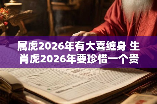 属虎2026年有大喜缠身 生肖虎2026年要珍惜一个贵人