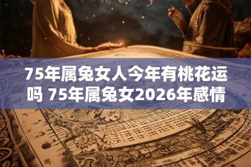 75年属兔女人今年有桃花运吗 75年属兔女2026年感情运