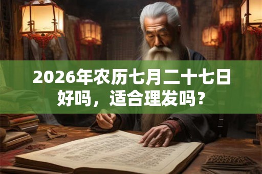2026年农历七月二十七日好吗，适合理发吗？