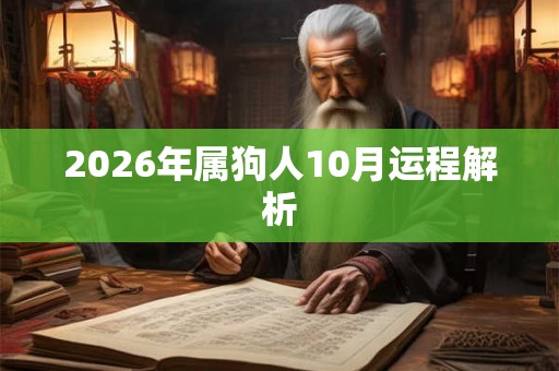 2026年属狗人10月运程解析 2026年属狗人10月运程解析