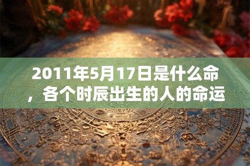 2011年5月17日是什么命，各个时辰出生的人的命运