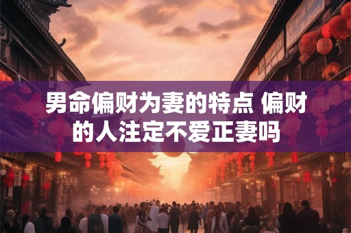 男命偏财为妻的特点 偏财的人注定不爱正妻吗
