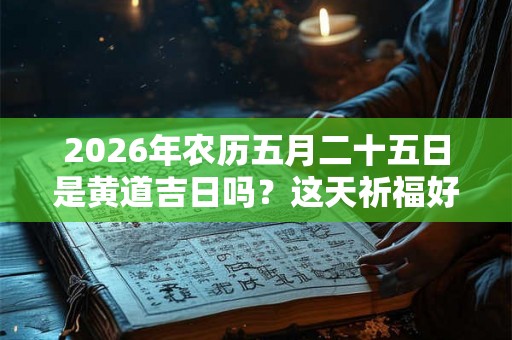 2026年农历五月二十五日是黄道吉日吗？这天祈福好吗？