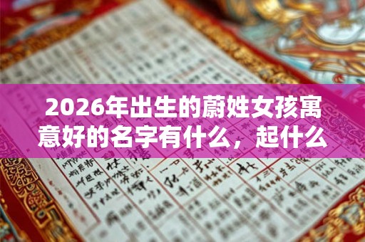 2026年出生的蔚姓女孩寓意好的名字有什么,起什么名字好 2026年出生的蔚姓女孩寓意好的名字有什么,起什么名字好