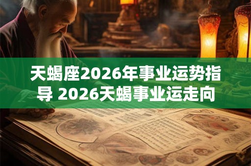 天蝎座2026年事业运势指导 2026天蝎事业运走向