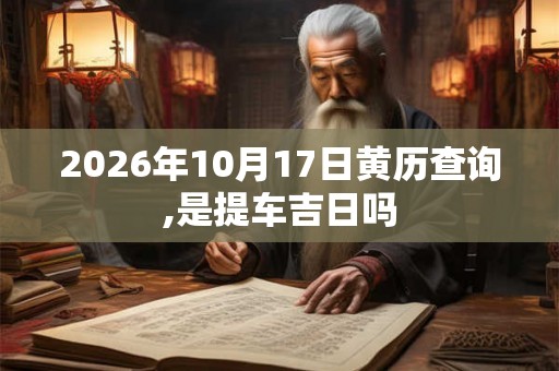 2026年10月17日黄历查询,是提车吉日吗