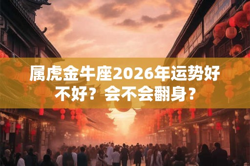 属虎金牛座2026年运势好不好?会不会翻身? 属虎金牛座2026年运势好不好?会不会翻身?