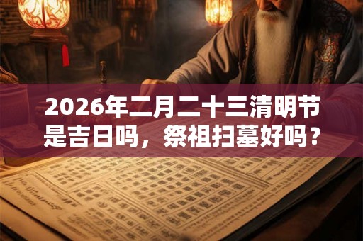 2026年二月二十三清明节是吉日吗，祭祖扫墓好吗？