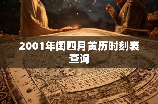2001年闰四月黄历时刻表查询