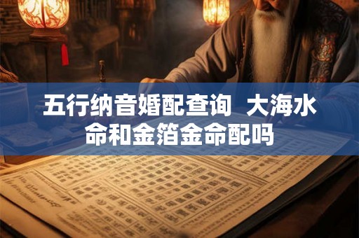 五行纳音婚配查询  大海水命和金箔金命配吗