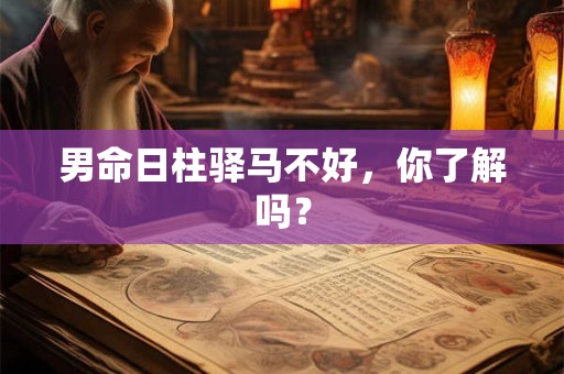 男命日柱驿马不好，你了解吗？