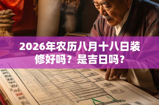 2026年农历八月十八日装修好吗?是吉日吗? 2026年农历八月十八日装修好吗?是吉日吗?