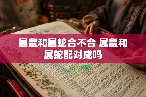 属鼠和属蛇合不合 属鼠和属蛇配对成吗