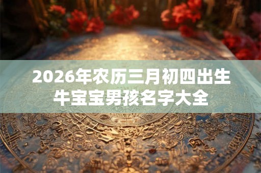 2026年农历三月初四出生牛宝宝男孩名字大全