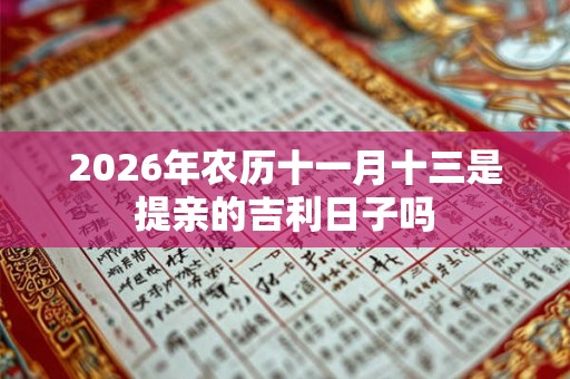 2026年农历十一月十三是提亲的吉利日子吗