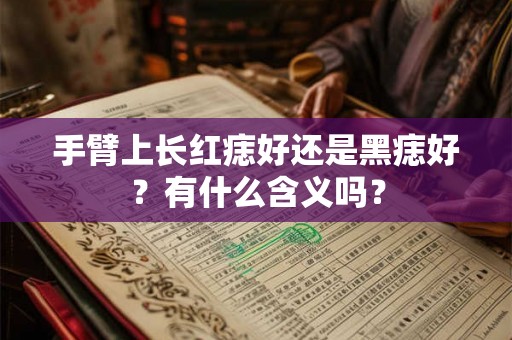 手臂上长红痣好还是黑痣好？有什么含义吗？