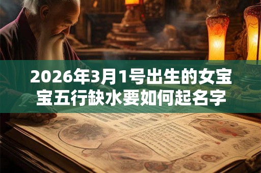 2026年3月1号出生的女宝宝五行缺水要如何起名字