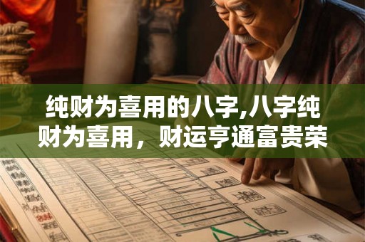 纯财为喜用的八字,八字纯财为喜用，财运亨通富贵荣华！