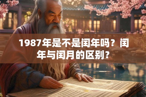 1987年是不是闰年吗？闰年与闰月的区别？