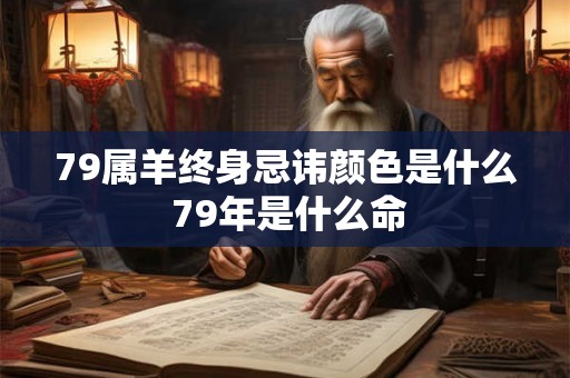 79属羊终身忌讳颜色是什么 79年是什么命