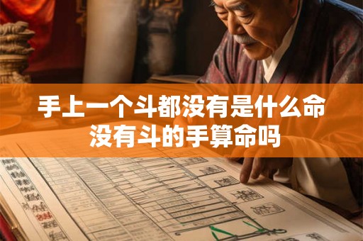 手上一个斗都没有是什么命 没有斗的手算命吗