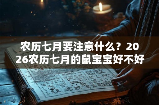 农历七月要注意什么？2026农历七月的鼠宝宝好不好？